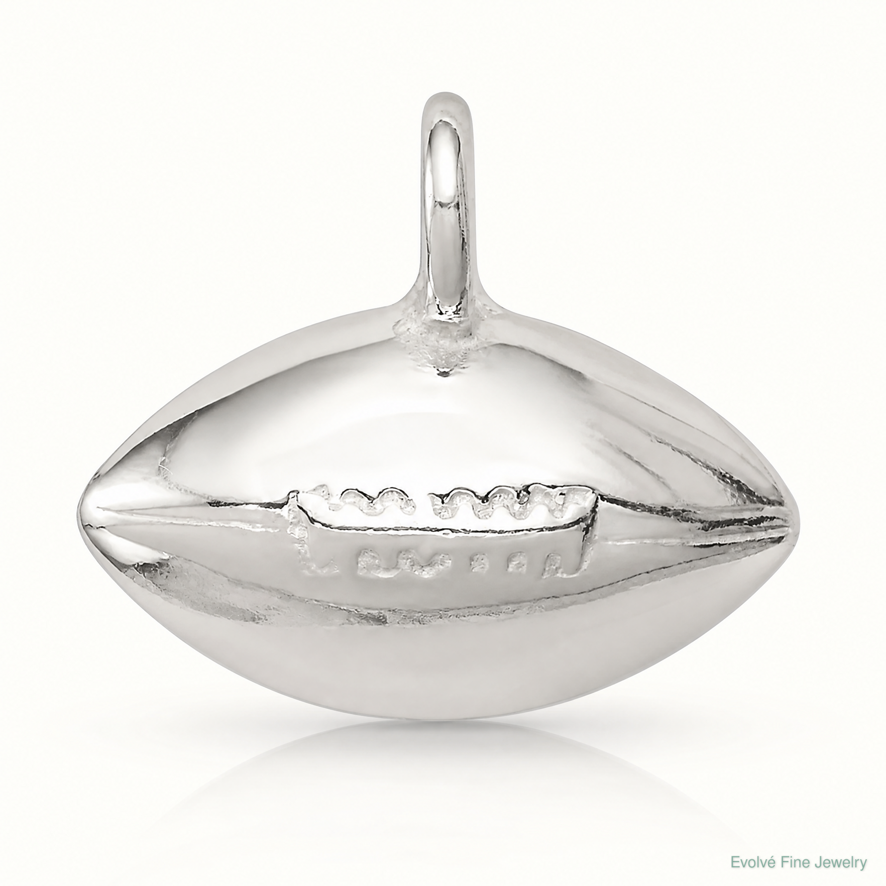Sterling Silver Football Pendant - Lifestyle View