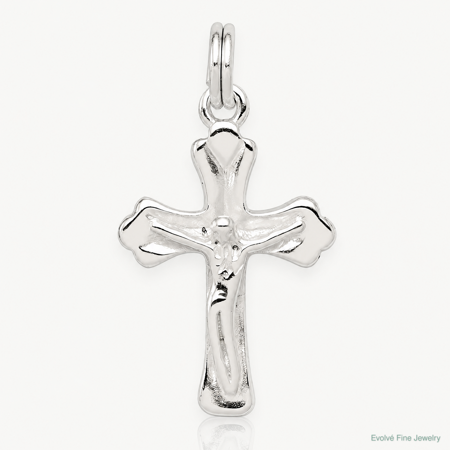 Sterling Silver Crucifix Charm - Lifestyle View