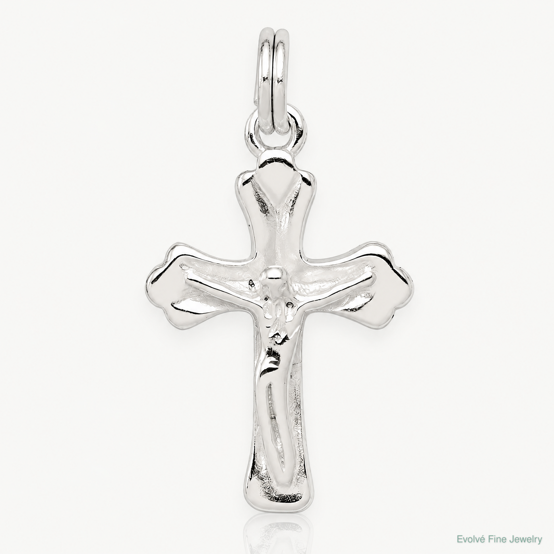 Sterling Silver Crucifix Charm - Lifestyle View