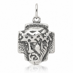 Sterling Silver Antiqued Ecce Homo Medal - Lifestyle View