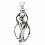 Sterling Silver Antiqued Blessed Mary Charm - Lifestyle View