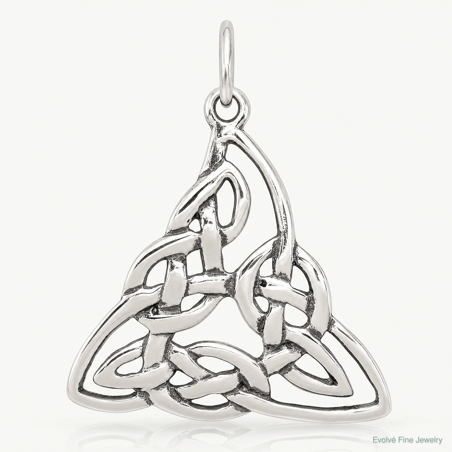 Sterling Silver Antiqued Celtic Charm - Lifestyle View