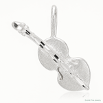 Sterling Silver Diamond Cut Violin Pendant - Lifestyle View