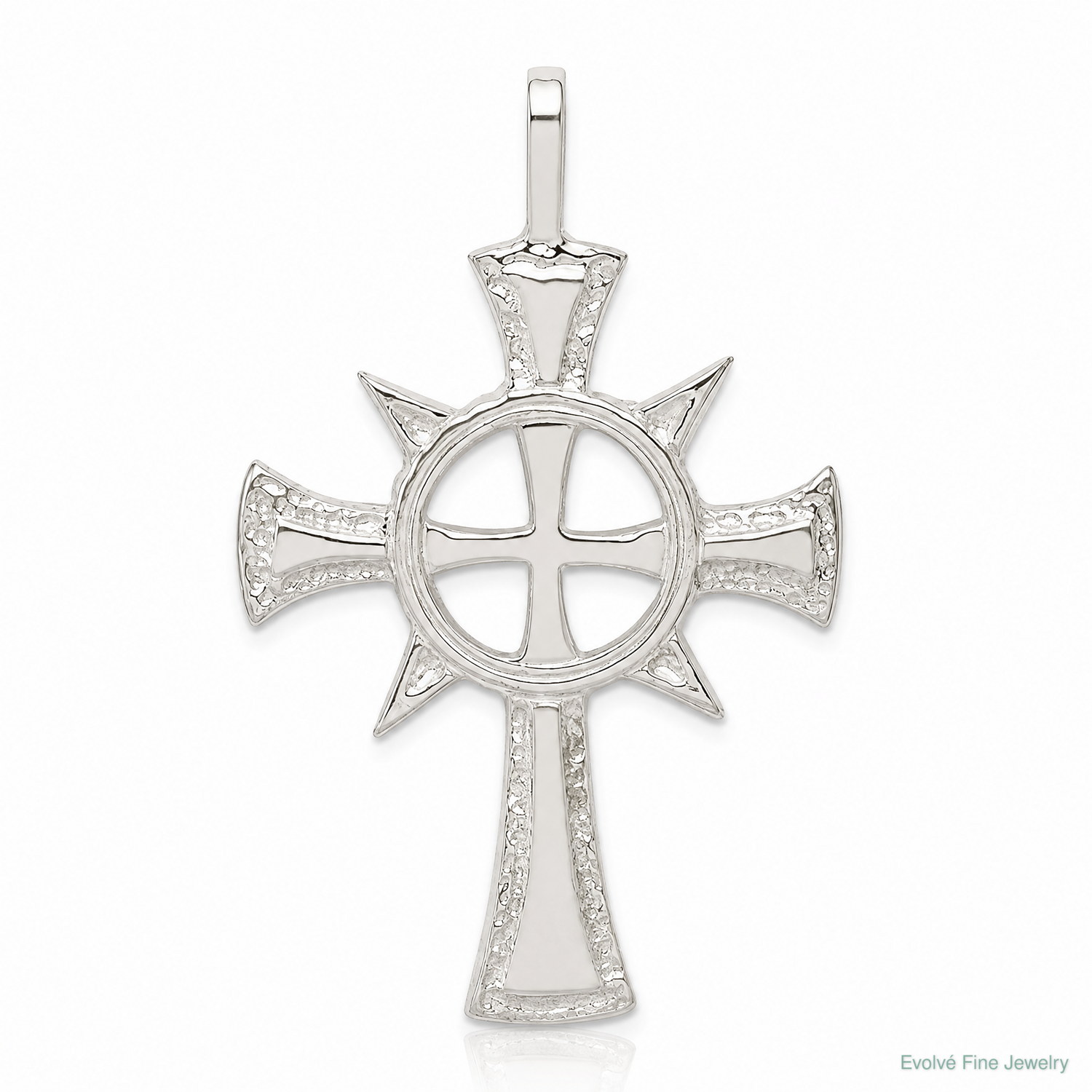 Sterling Silver Iona Cross Pendant - Lifestyle View
