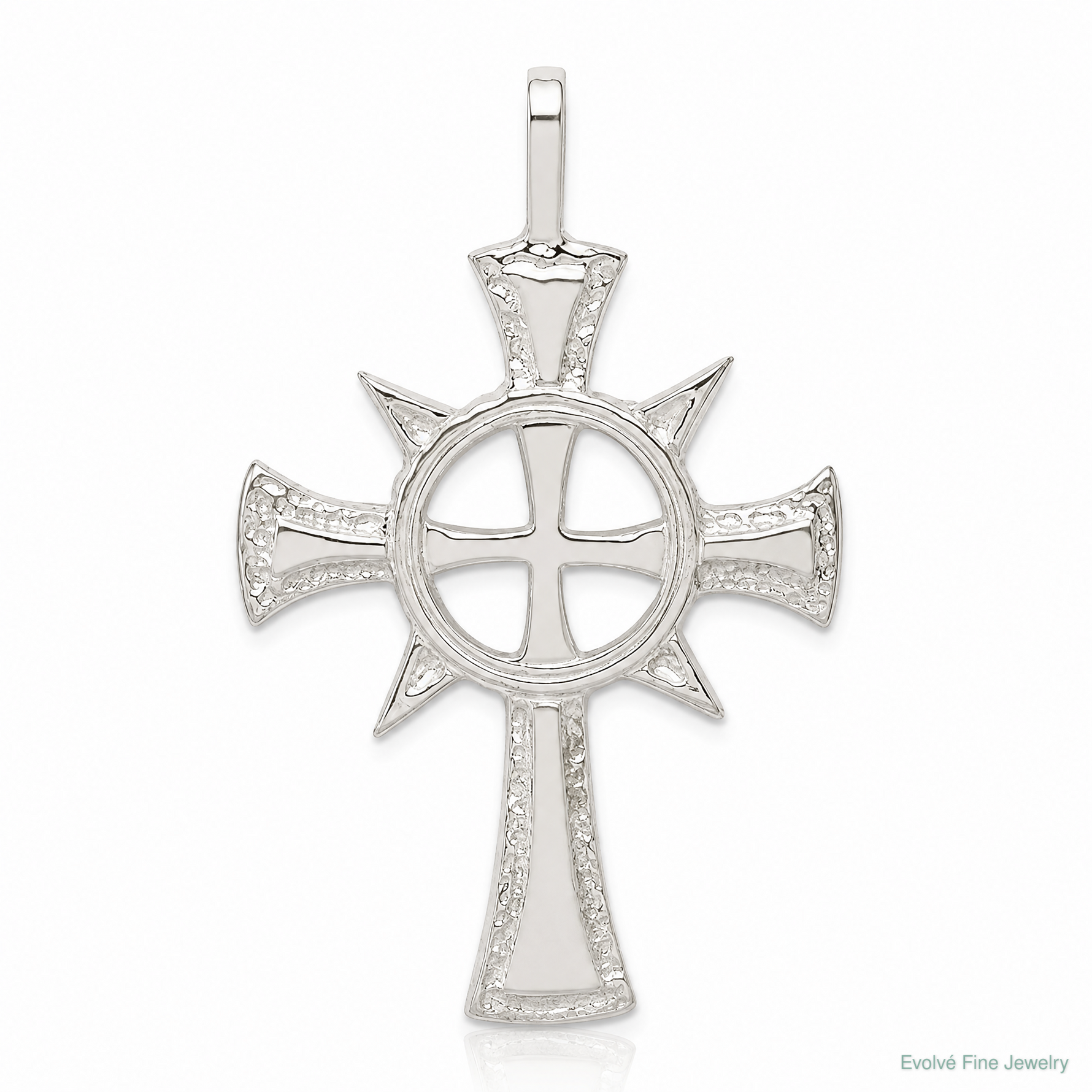 Sterling Silver Iona Cross Pendant - Lifestyle View