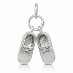 Sterling Silver Baby Shoes Charm - Lifestyle View