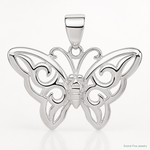 Sterling Silver Butterfly Pendant - Lifestyle View