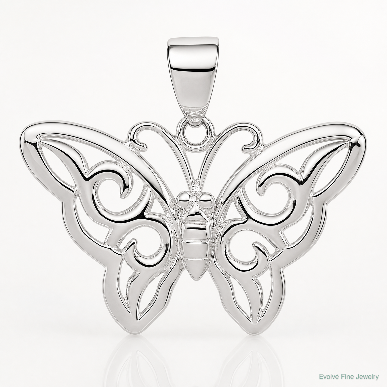 Sterling Silver Butterfly Pendant - Lifestyle View