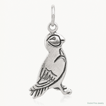 Sterling Silver Antiqued Puffin Charm - Lifestyle View