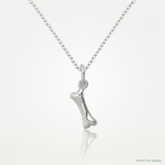 Sterling Silver Polished Bone Charm - Lifestyle View