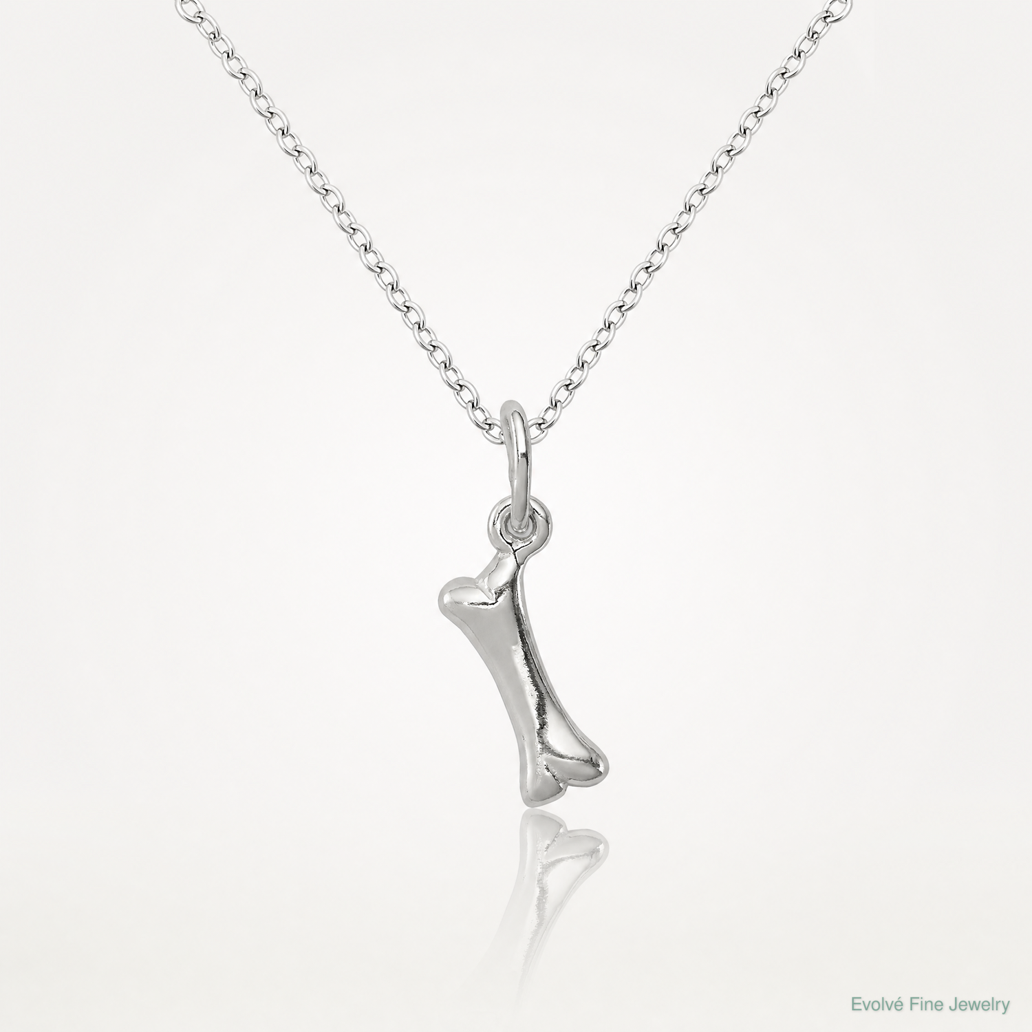 Sterling Silver Polished Bone Charm - Lifestyle View
