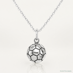 Sterling Silver Antique Soccer Ball Charm - Lifestyle View