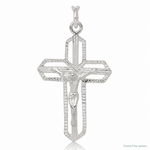 Sterling Silver Crucifix Pendant - Lifestyle View