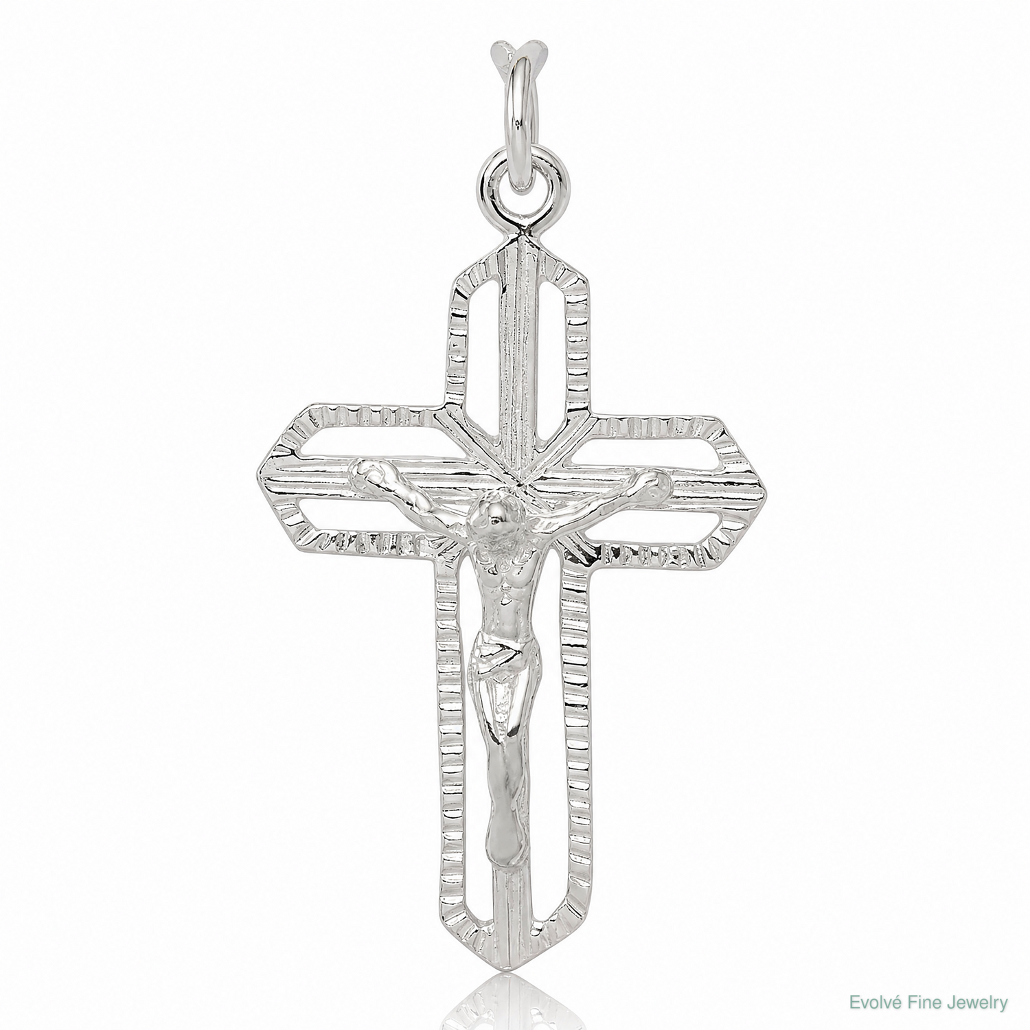 Sterling Silver Crucifix Pendant - Lifestyle View