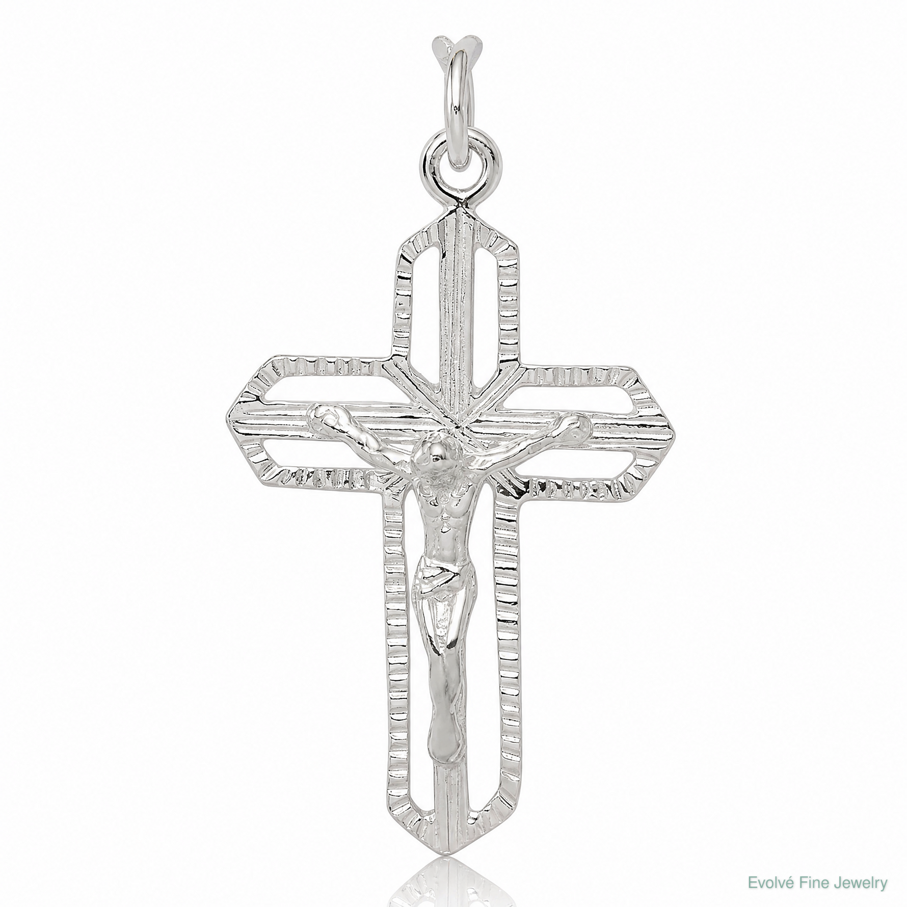 Sterling Silver Crucifix Pendant - Lifestyle View