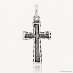 Sterling Silver Antiqued Cross Pendant - Lifestyle View