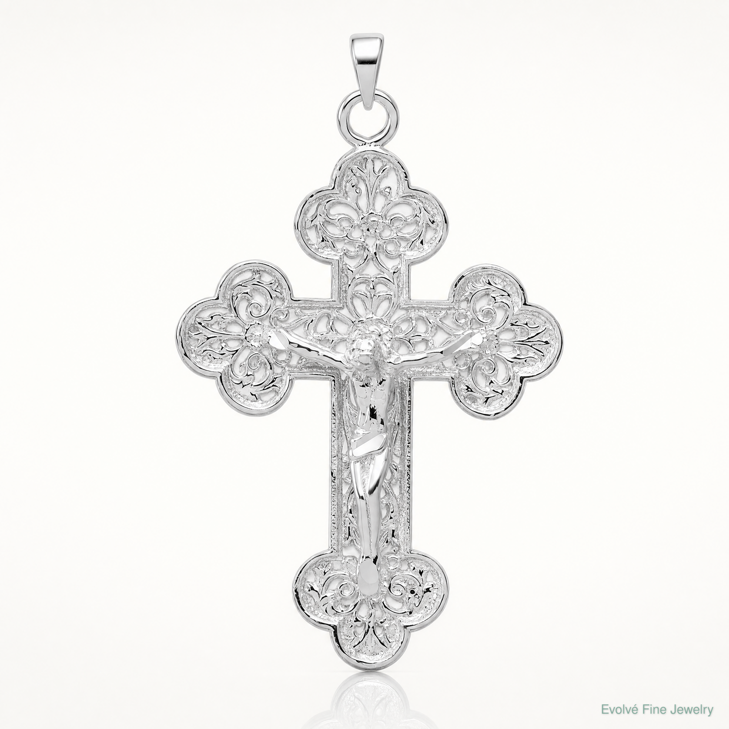 Sterling Silver Crucifix Pendant - Lifestyle View