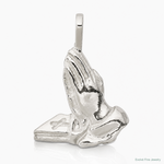 Sterling Silver Praying Hands Charm - Lifestyle View