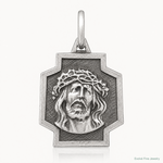 Sterling Silver Antiqued Ecce Homo Charm - Lifestyle View