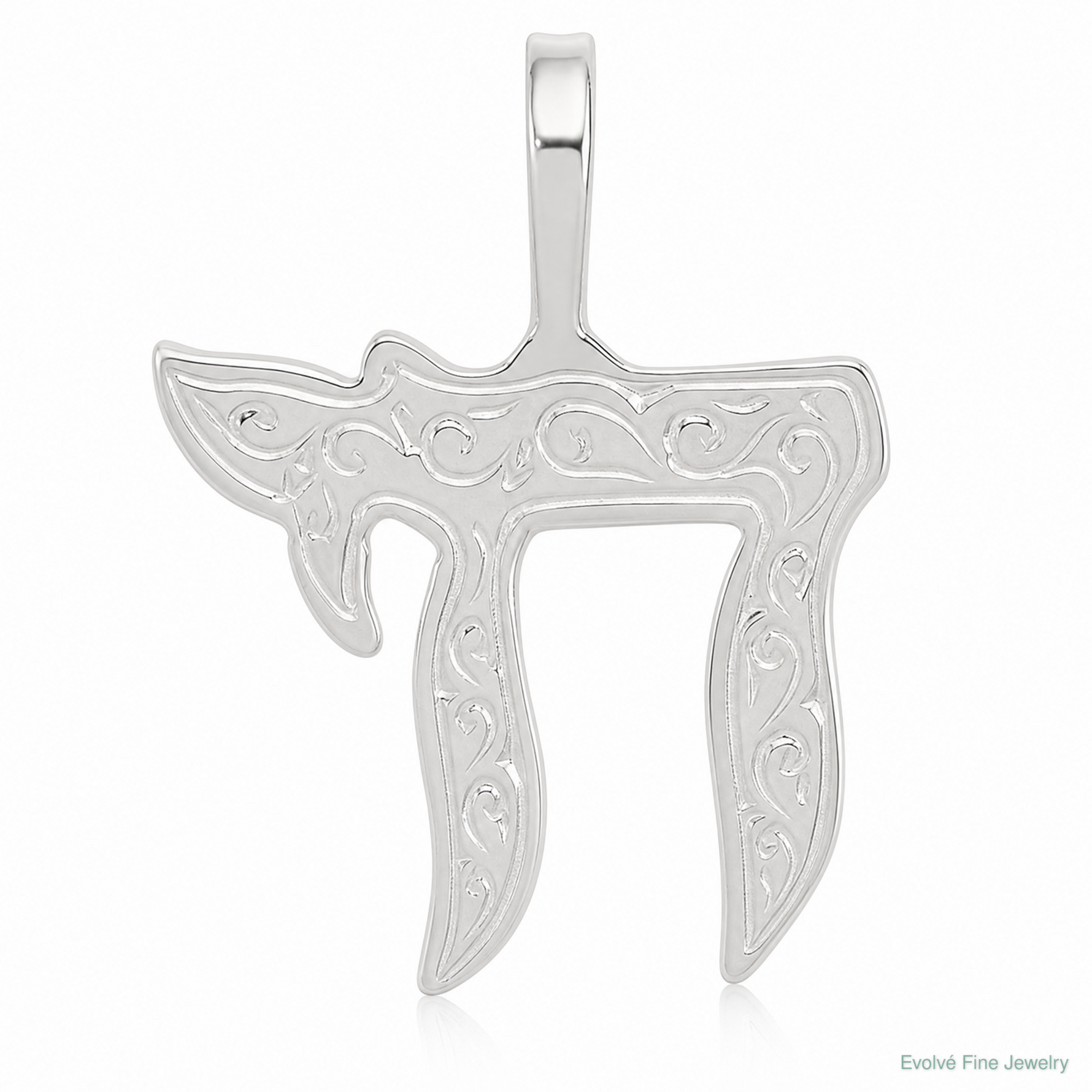 Sterling Silver Chai Pendant - Lifestyle View