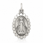 Sterling Silver Antiqued Miraculous Medal - Lifestyle View