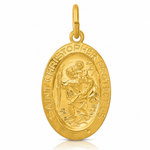 24k Gold-plated Sterling Silver Saint Christopher Medal - Lifestyle View