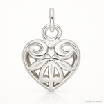 Sterling Silver Heart Charm - Lifestyle View