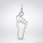 Sterling Silver Foot Charm - Lifestyle View