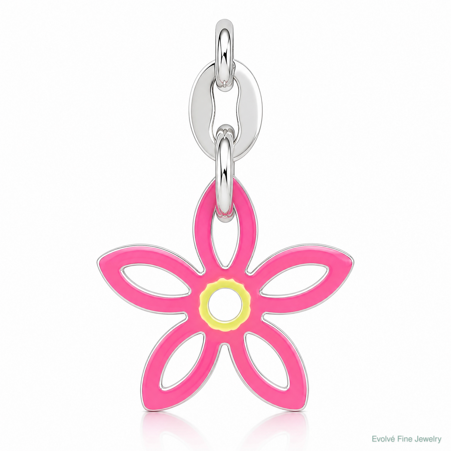 Sterling Silver Enameled Charm - Lifestyle View