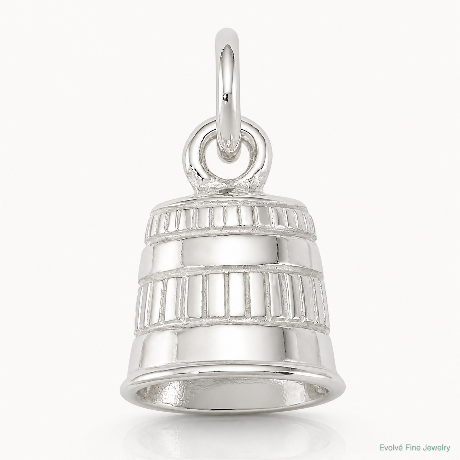 Sterling Silver Thimble Charm - Lifestyle View