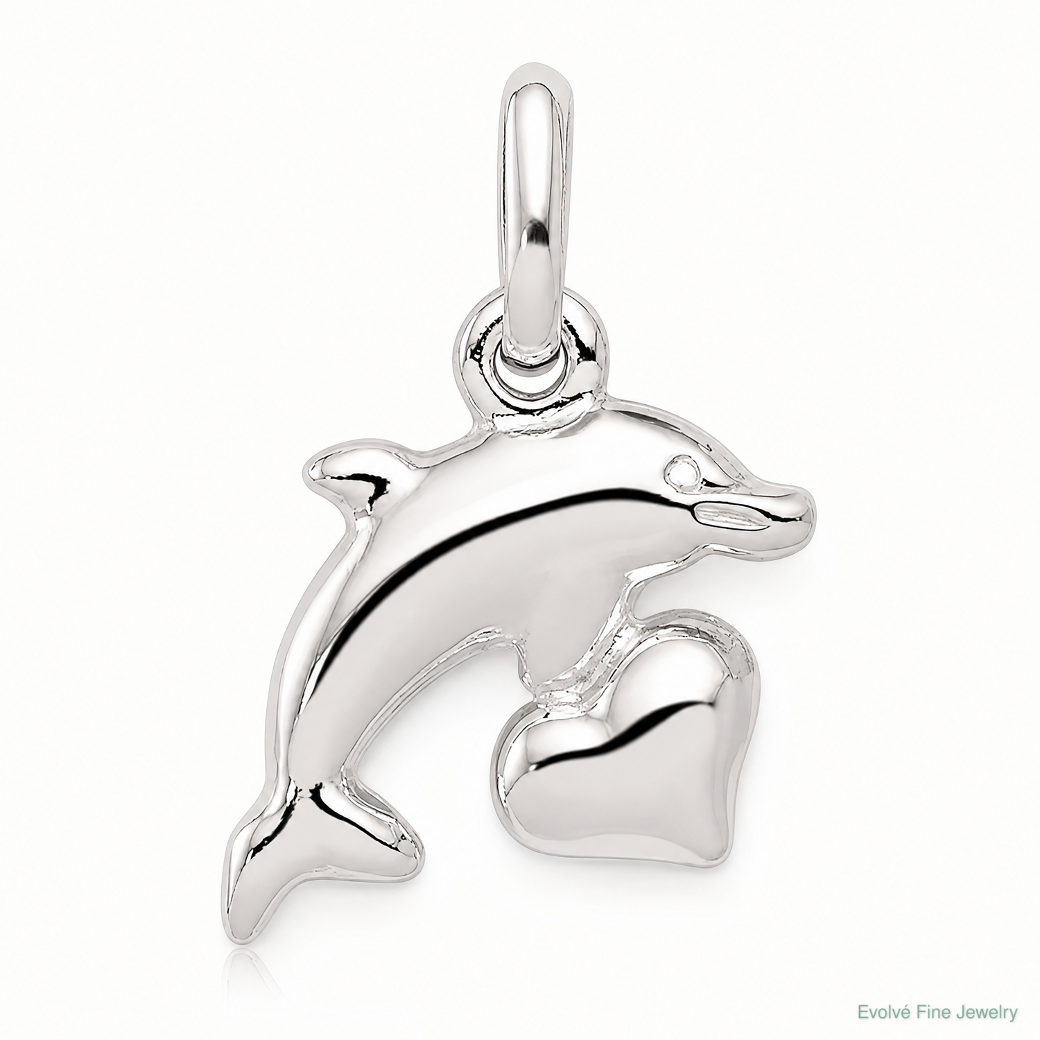 Sterling Silver Dolphin Pendant - Lifestyle View