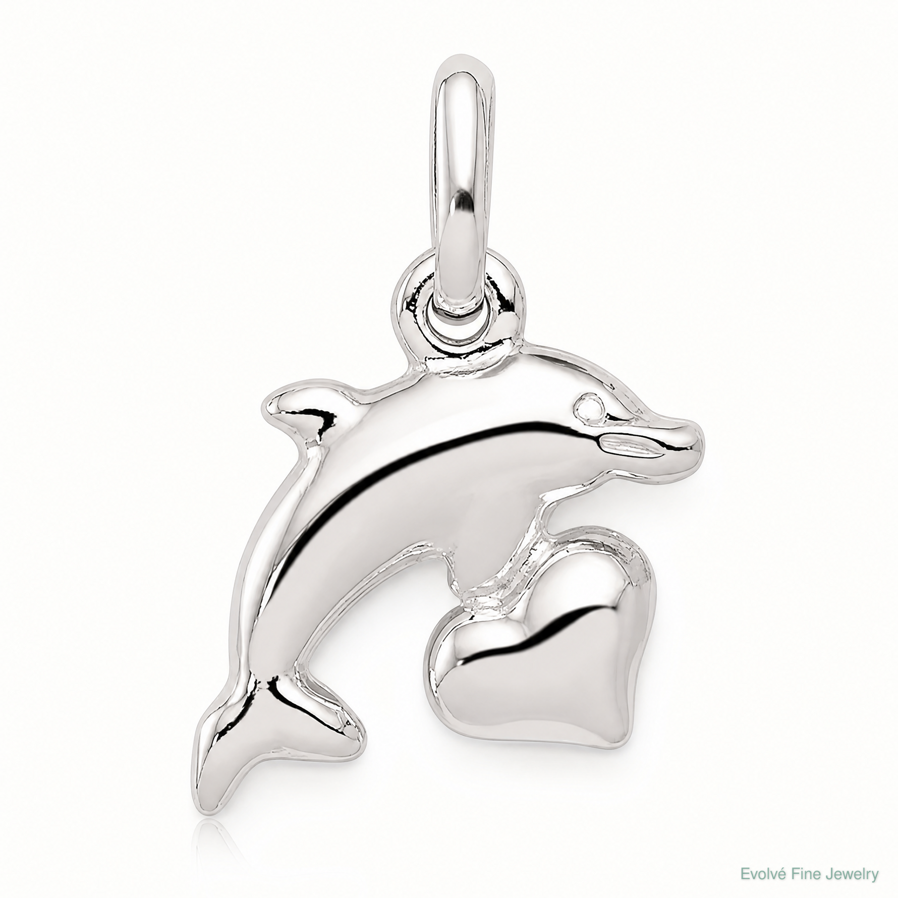 Sterling Silver Dolphin Pendant - Lifestyle View