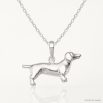 Sterling Silver Dachshund Pendant - Lifestyle View