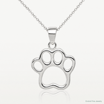 Sterling Silver Paw Pendant - Lifestyle View