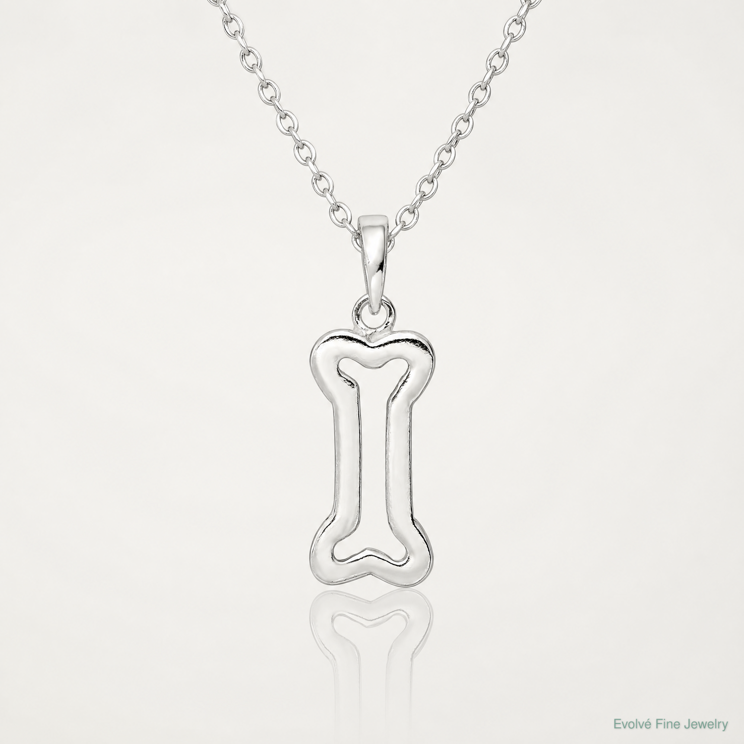 Sterling Silver Bone Pendant - Lifestyle View