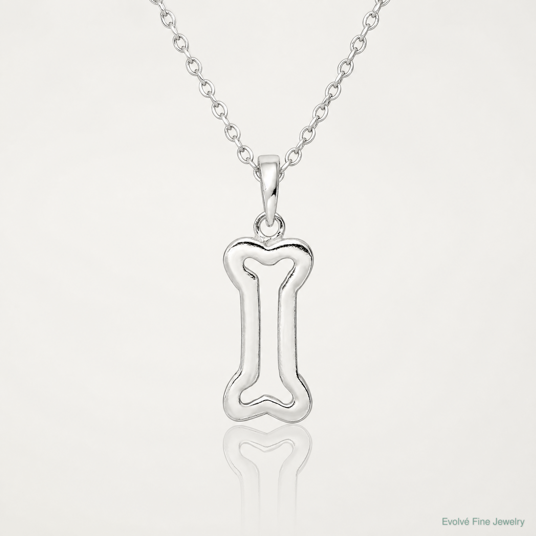 Sterling Silver Bone Pendant - Lifestyle View