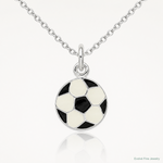 Sterling Silver Enameled Soccer Ball Charm - Lifestyle View