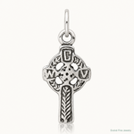 Sterling Silver Antiqued Celtic Cross Charm - Lifestyle View