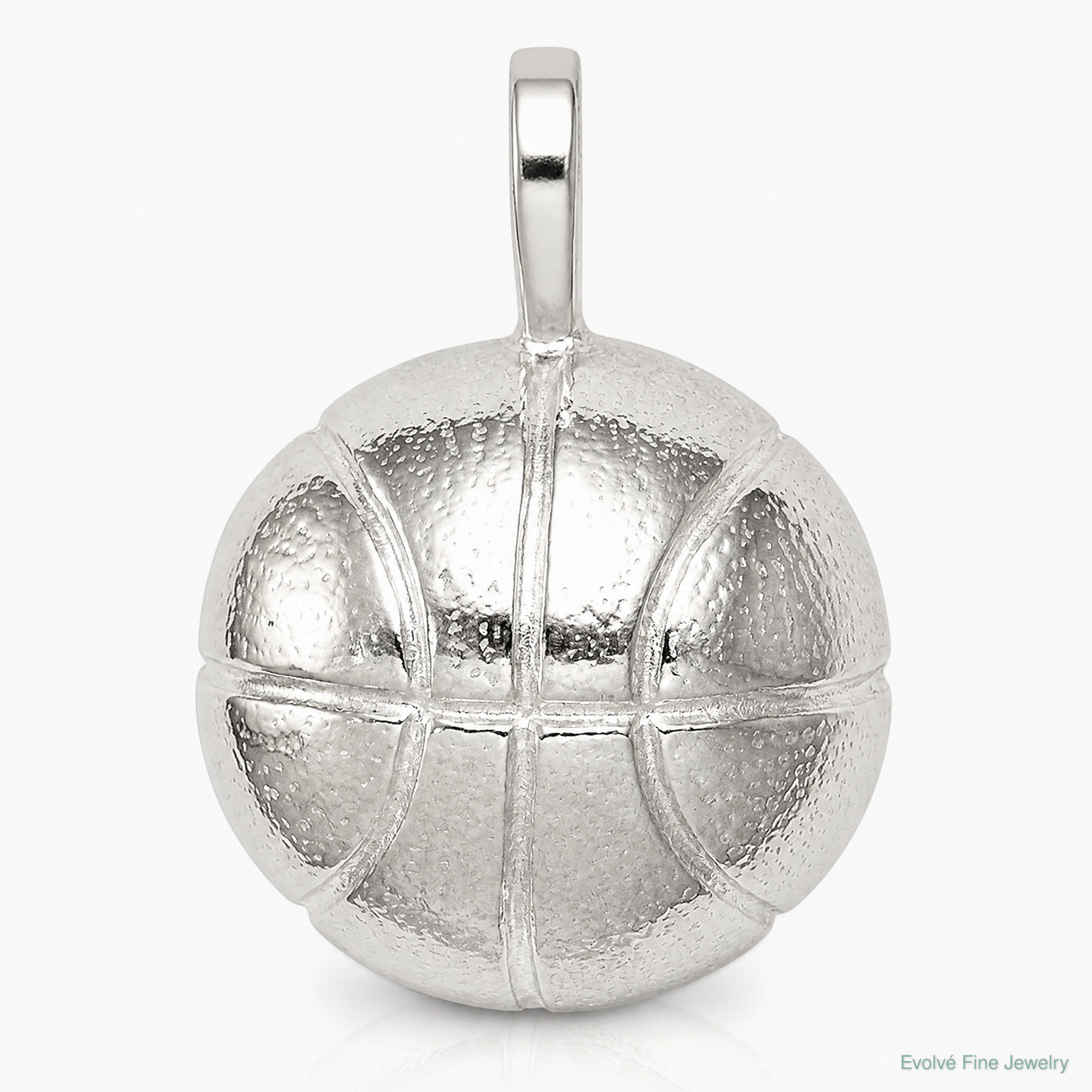 Sterling Silver Basketball Charm - Lifestyle View