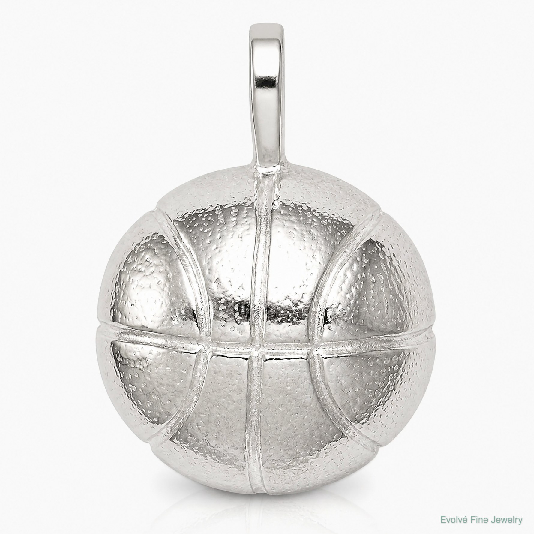 Sterling Silver Basketball Charm - Lifestyle View