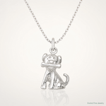 Sterling Silver Doggie w/Bone Charm - Lifestyle View