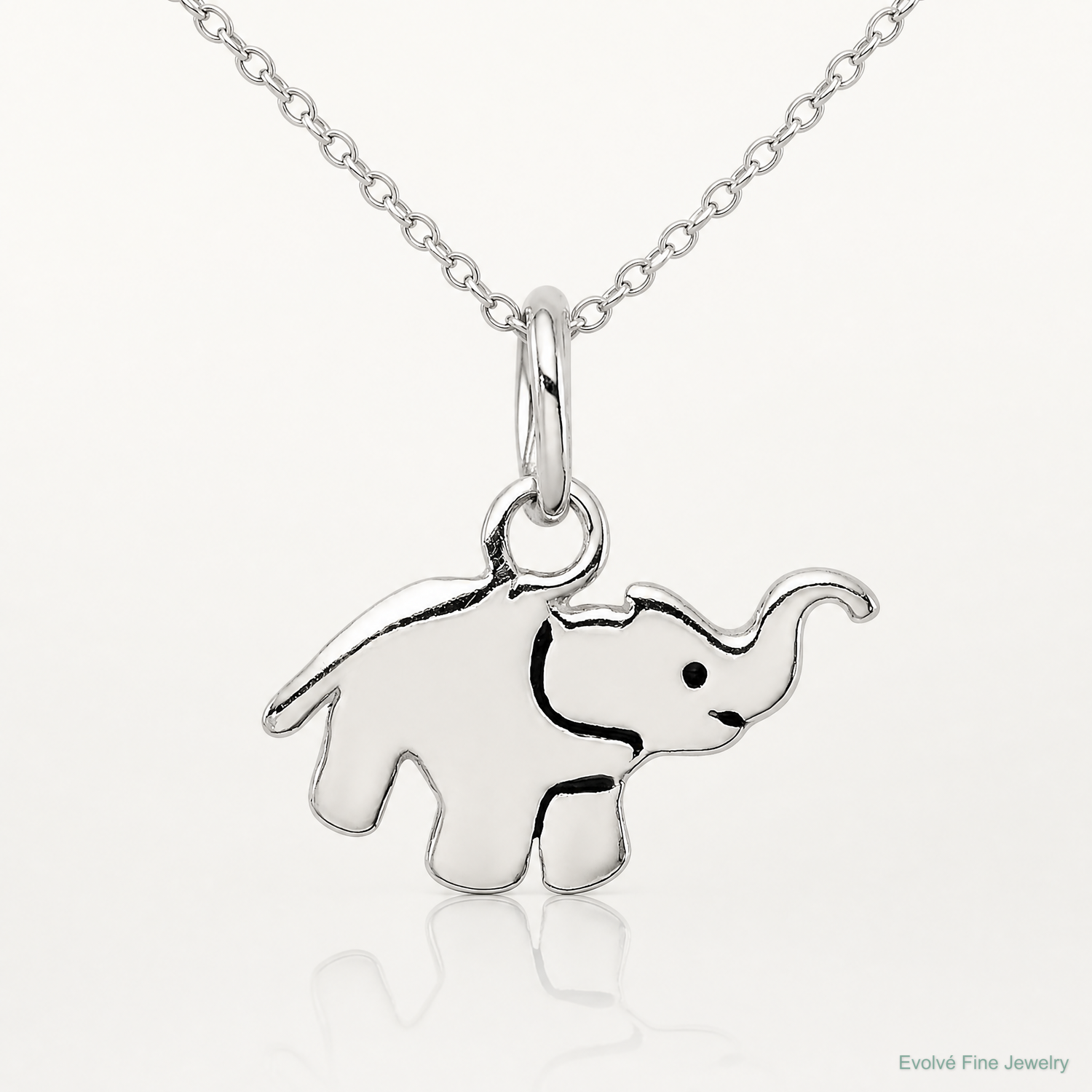 Sterling Silver Enameled Elephant Charm - Lifestyle View