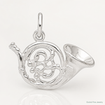 Sterling Silver French Horn Charm - Lifestyle View