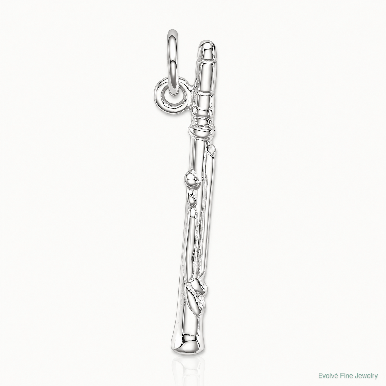 Sterling Silver Clarinet Charm - Lifestyle View