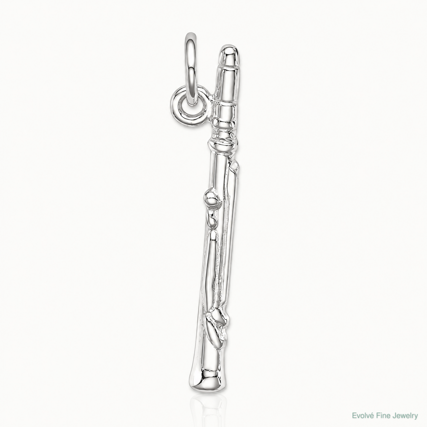 Sterling Silver Clarinet Charm - Lifestyle View