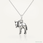 Sterling Silver Antiqued Donkey Charm - Lifestyle View