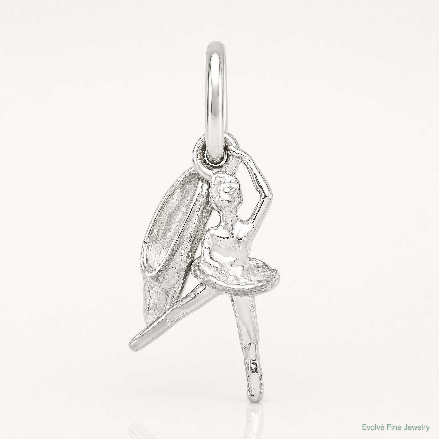 Sterling Silver Ballerina with Shoe Charm - Lifestyle View