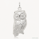 Sterling Silver Owl Charm - Lifestyle View
