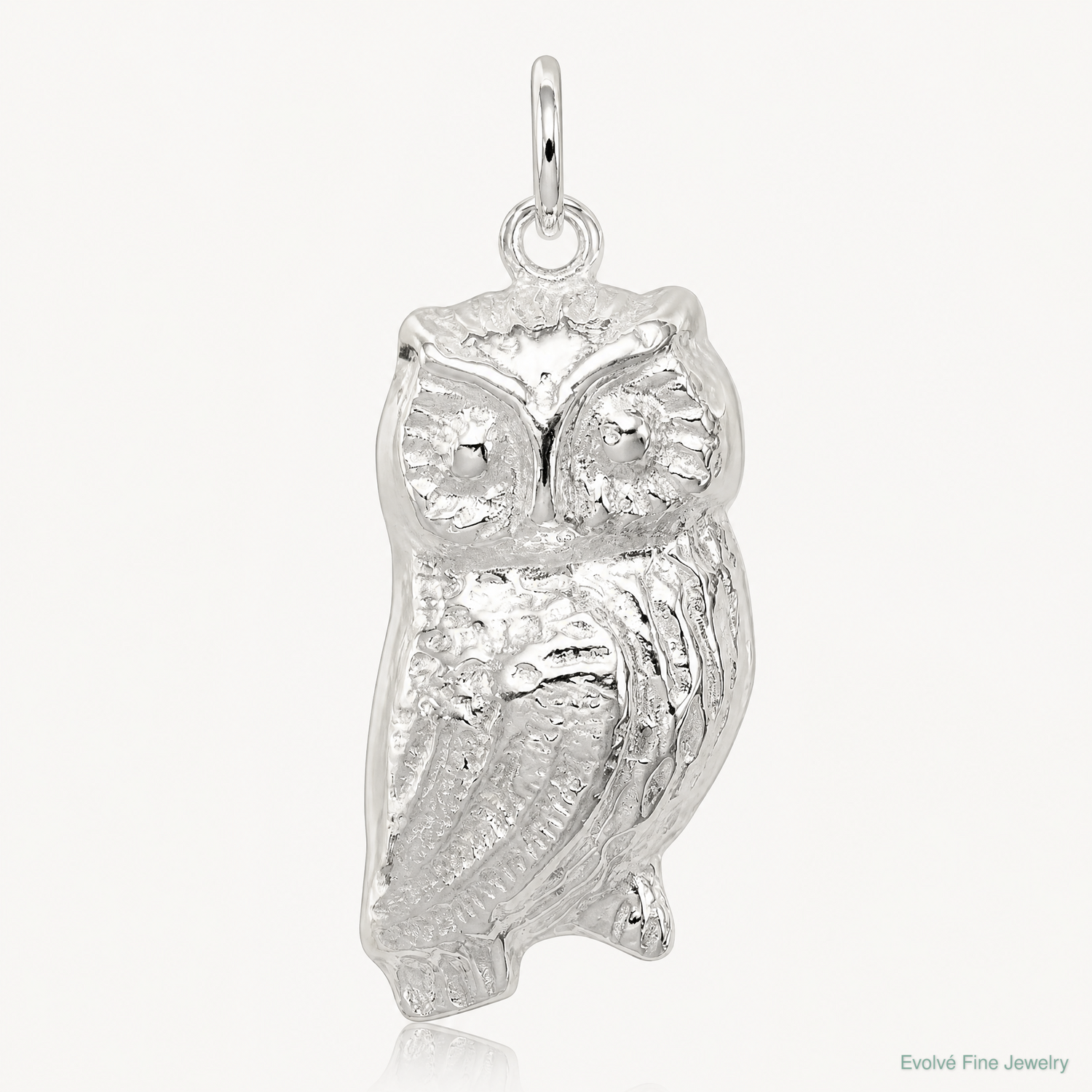 Sterling Silver Owl Charm - Lifestyle View