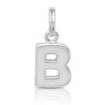 Sterling Silver Letter B Initial Charm - Lifestyle View